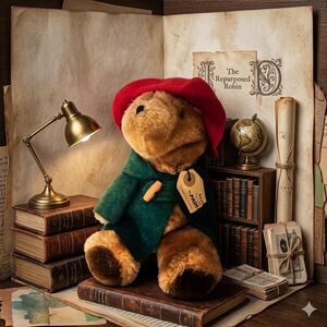 1981 Paddington Bear Eden Toys | Org. Coat, Hat & Tag | Classic Storybook Plush